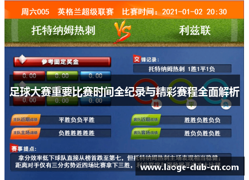足球大赛重要比赛时间全纪录与精彩赛程全面解析 足球大赛重要比赛时间全纪录与精彩赛程全面解析